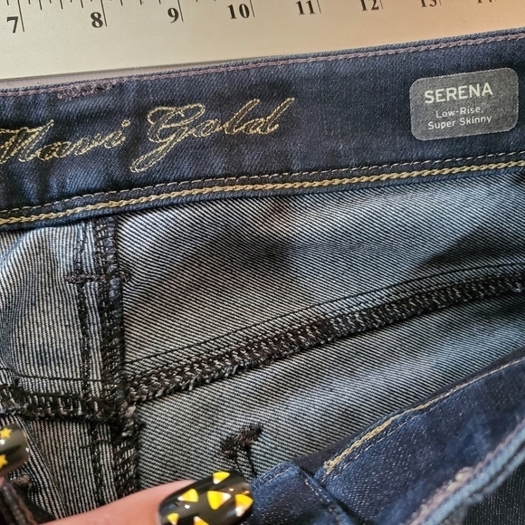 Mavi Gold Serena Super Skinny Low Rise Dark Wash Jeans Size 27 - Picture 3 of 10
